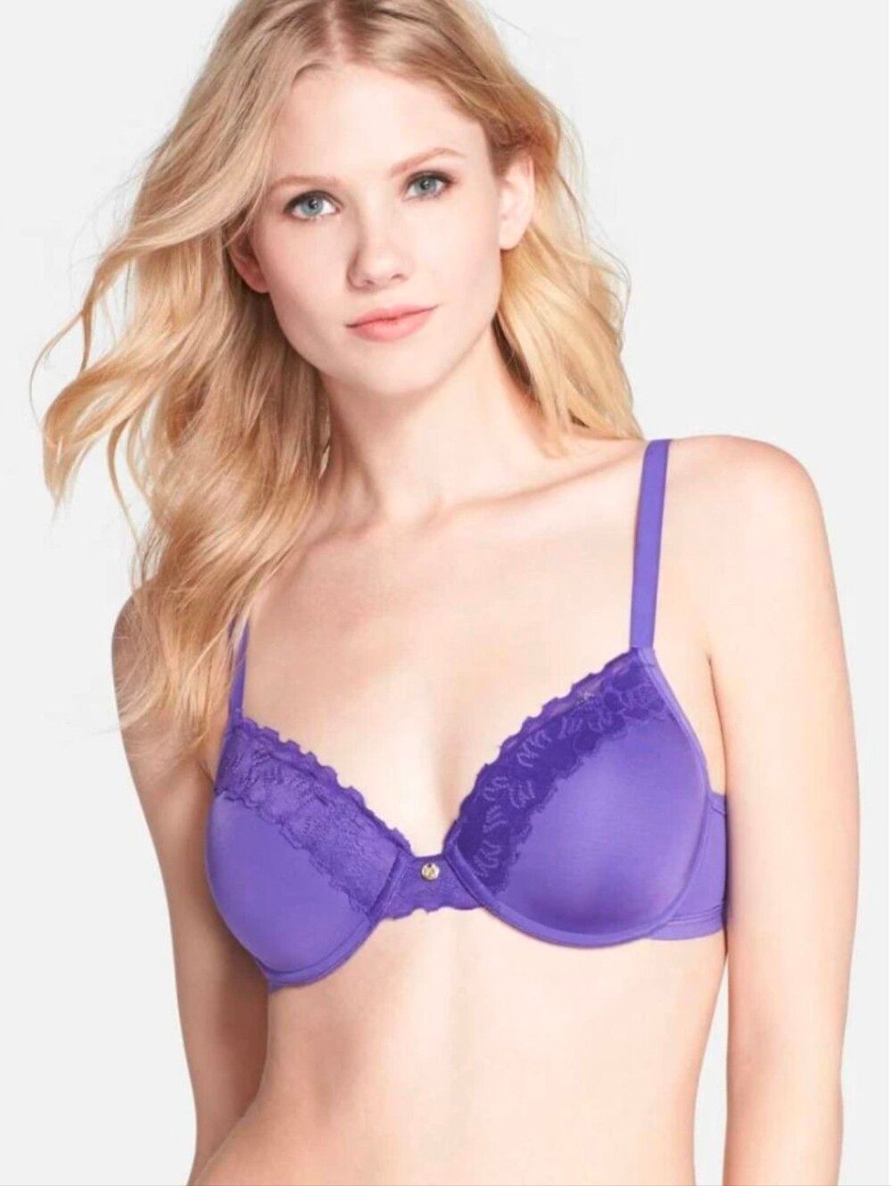 Natori Hidden Glamour Morning Glory Full Fit Contour Underwire Lace Trim Bra 32D